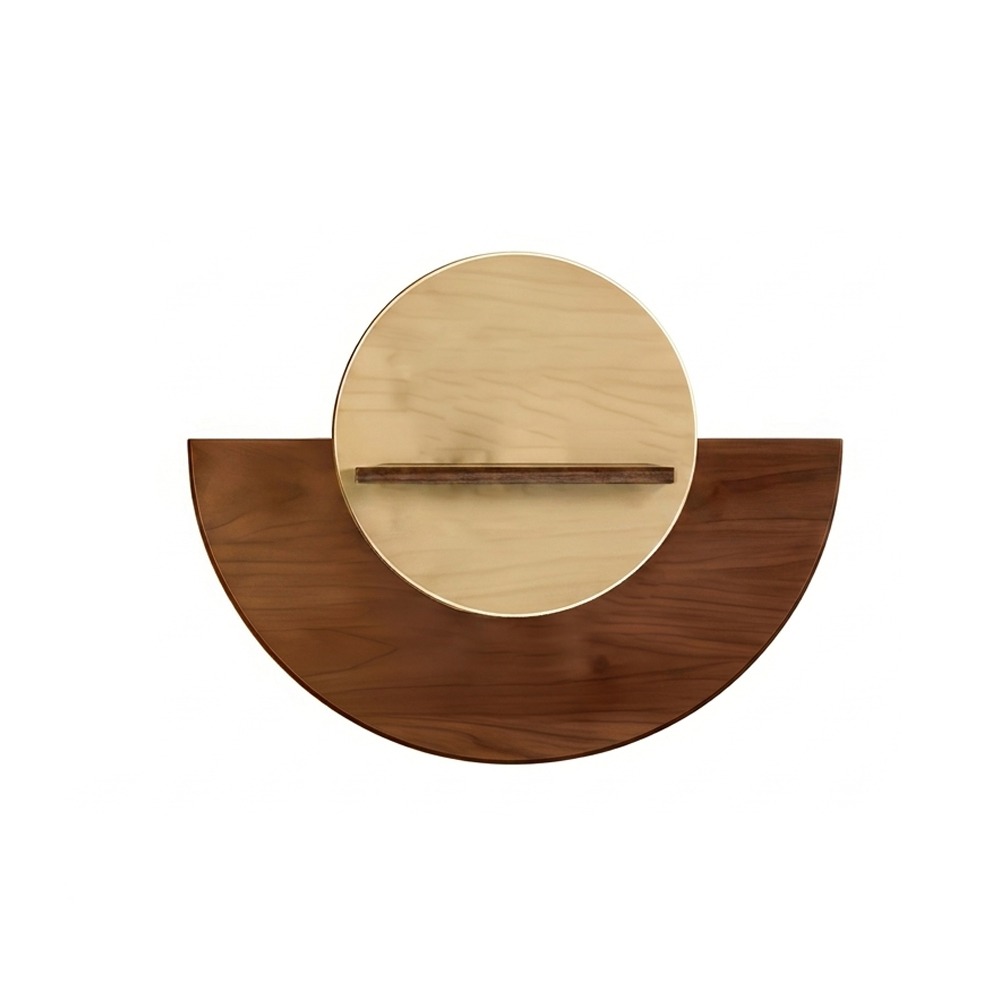 Plant Support Stake - Étagère murale ovale en bois pour